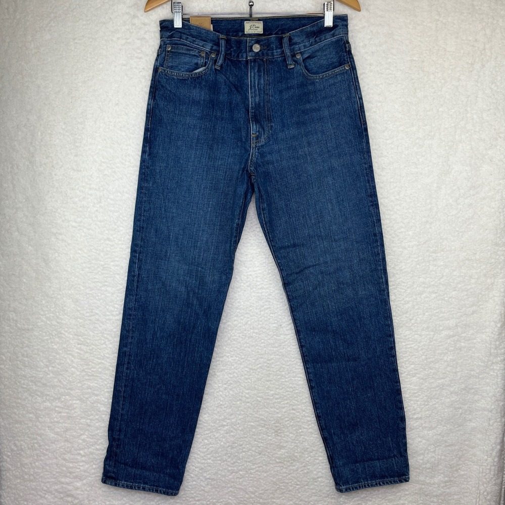 J.Crew Classic Straight Jeans Mens 30x32 Medium Wash Blue 100% Cotton Denim